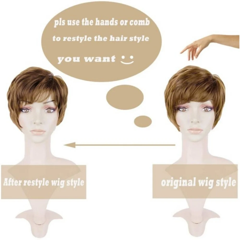 Blooming Hair Layered Pixie Short Wig